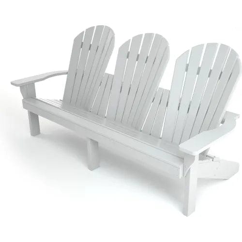 Centerline Dynamics Outdoor Seating Grand Isle 3-Seat Adirondack Chair, White