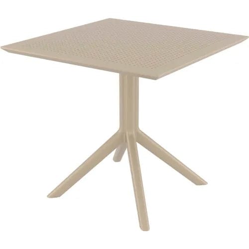 Centerline Dynamics Outdoor Seating Lucy 3 Piece Outdoor Bistro Set, 31-1/2"W x 29-1/2"H Table, Taupe