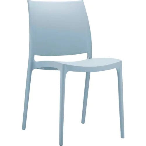 Centerline Dynamics Outdoor Seating Maya Resin Dining Chair, Silver - Pkg Qty 2
