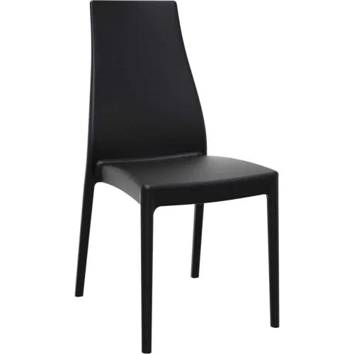 Centerline Dynamics Outdoor Seating Miranda High-Back Dining Chair, Black - Pkg Qty 2
