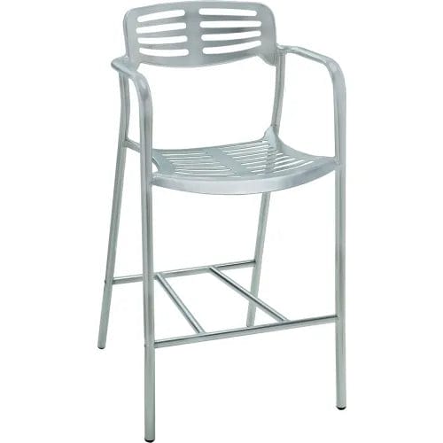 Centerline Dynamics Outdoor Seating Outdoor Aluminum Bar Height Chair With Arms