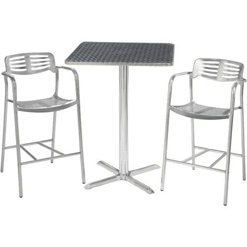 Centerline Dynamics Outdoor Seating Outdoor Aluminum Bar Height Chair With Arms