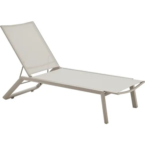 Centerline Dynamics Outdoor Seating Outdoor Sling Chaise Lounge Chair, Khaki Sling, Tan Frame - Pkg Qty 4