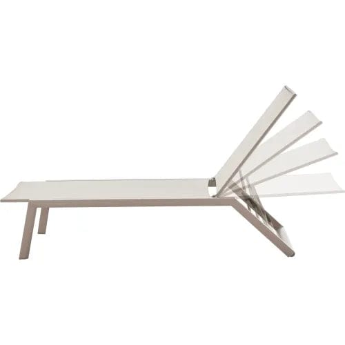 Centerline Dynamics Outdoor Seating Outdoor Table Set, 2 Aluminum Slatted Side Tables & 4 Chaise Lounge Chairs