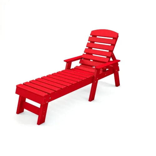 Centerline Dynamics Outdoor Seating Pensacola Chaise Lounge, Red