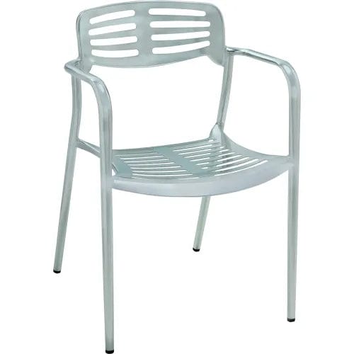Centerline Dynamics Outdoor Seating Premier Hospitality Furniture Aero Outdoor Aluminum Chair With Arms - Pkg Qty 4