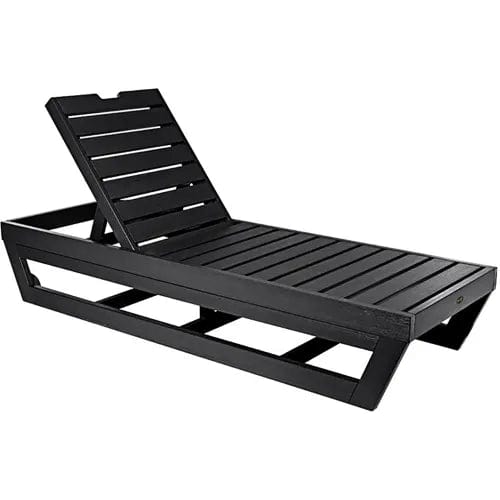 Centerline Dynamics Outdoor Seating Professional Pinehurst Chaise Lounge, Black