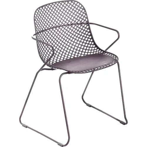 Centerline Dynamics Outdoor Seating Ramatuelle 73 Stackable Armchair, Gris Pavement - Pkg Qty 4
