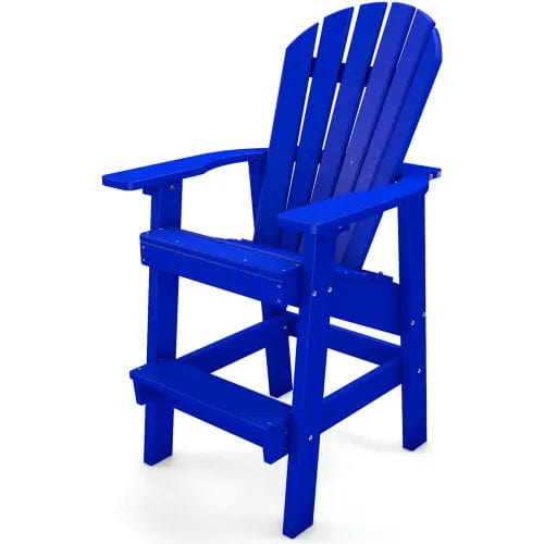 Centerline Dynamics Outdoor Seating Recycled Plastic Clearwater Adirondack Chair, Blue