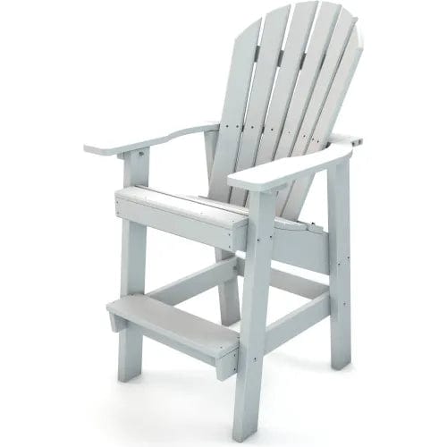 Centerline Dynamics Outdoor Seating Recycled Plastic Clearwater Adirondack Chair, White