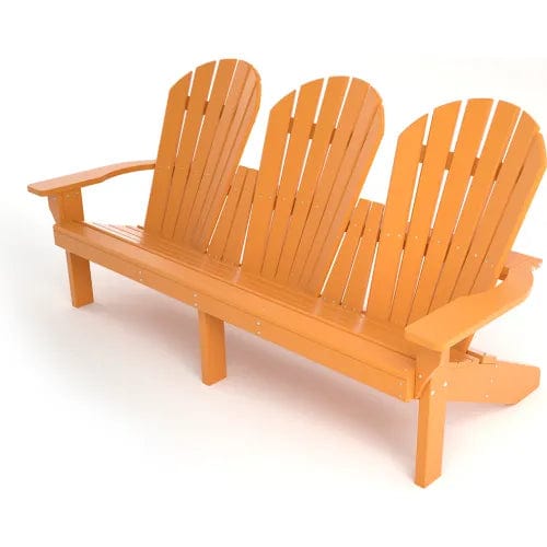Centerline Dynamics Outdoor Seating Recycled Plastic Grand Isle 3-Seat Adirondack Chair, Cedar