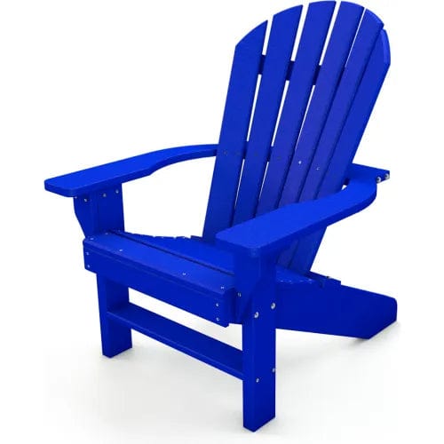 Centerline Dynamics Outdoor Seating Recycled Plastic Seaside Adirondack Chair, Blue