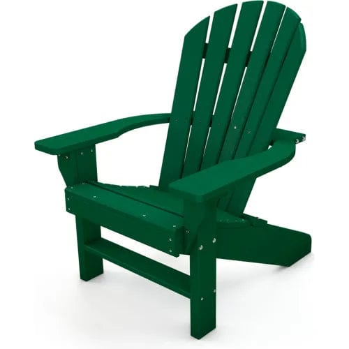 Centerline Dynamics Outdoor Seating Recycled Plastic Seaside Adirondack Chair, Green