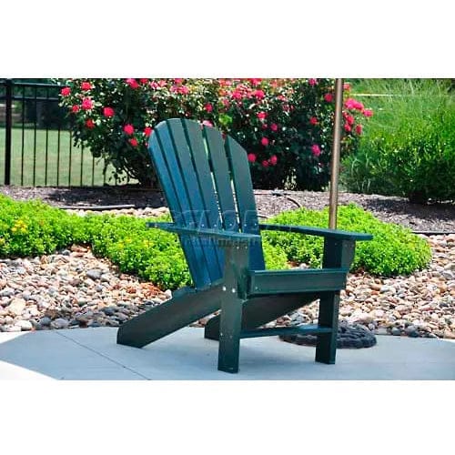 Centerline Dynamics Outdoor Seating Recycled Plastic Seaside Adirondack Chair, Green