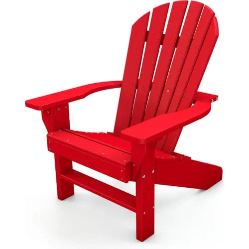 Centerline Dynamics Outdoor Seating Recycled Plastic Seaside Adirondack Chair, Red