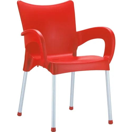 Centerline Dynamics Outdoor Seating Resin Dining Arm Chair, Red - Pkg Qty 2