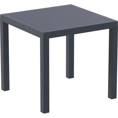 Centerline Dynamics Outdoor Seating Siesta Artemis 5 Piece Outdoor Dining Set, 31-1/2"W x 29"H Table, Dark Gray