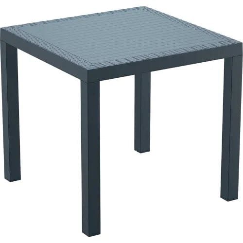 Centerline Dynamics Outdoor Seating Siesta Orlando 5 Piece Outdoor Dining Set, 31-1/2"W x 29"H Table, Dark Gray