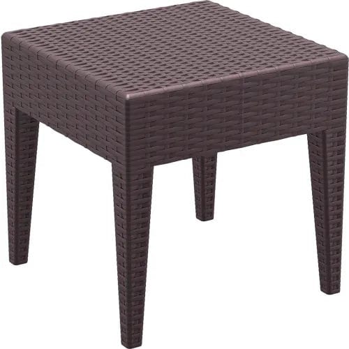 Centerline Dynamics Outdoor Seating Siesta Panama 3 Piece Patio Seating Set, 18"W x 18"H Table, Brown