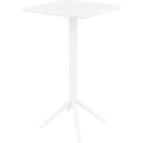 Centerline Dynamics Outdoor Seating Siesta Sky Ares 3 Piece Outdoor Bar Set, 23-5/8"W x 42-1/2"H Table, White