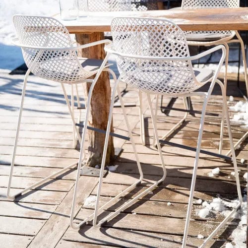 Centerline Dynamics Outdoor Seating Stackable Bar Stool, Creme Absolute - Pkg Qty 2