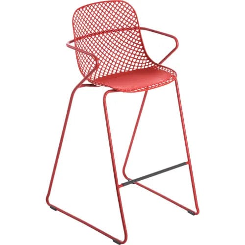 Centerline Dynamics Outdoor Seating Stackable Bar Stool, Rouge Bossa Nova - Pkg Qty 2
