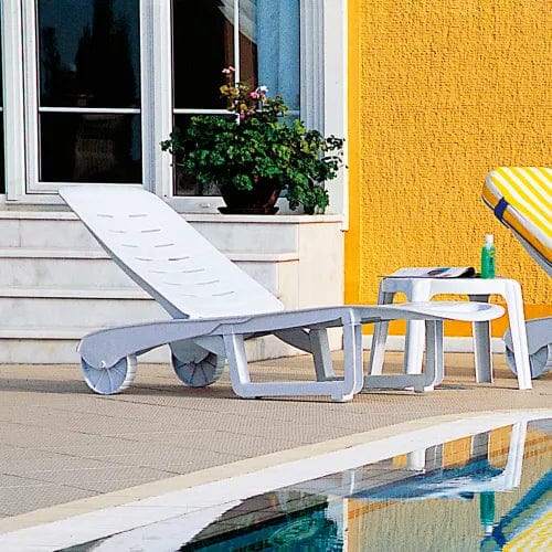 Centerline Dynamics Outdoor Seating Sundance Pool Chaise Lounge, White - Pkg Qty 2