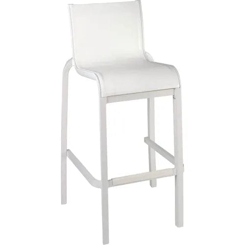 Centerline Dynamics Outdoor Seating Sunset Armless Barstool, White Sling On Glacier White Frame - Pkg Qty 2