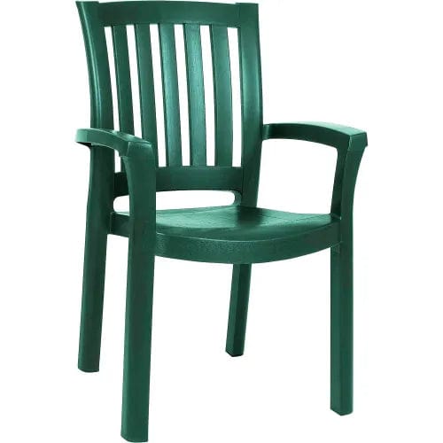 Centerline Dynamics Outdoor Seating Sunshine Resin Dining Arm Chair, Green - Pkg Qty 4