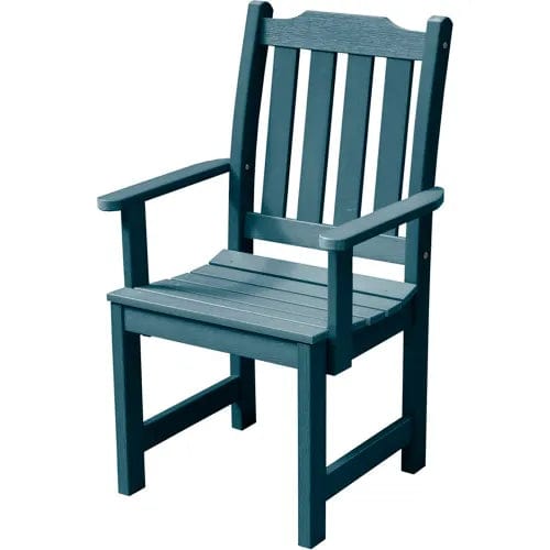 Centerline Dynamics Outdoor Seating Synthetic Wood Dining Chair With Arms, Nantucket Blue