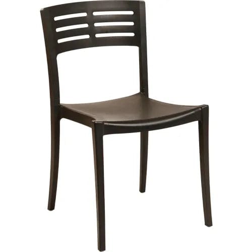 Centerline Dynamics Outdoor Seating Vogue Outdoor Stackable Chair, Black, Pack of 4