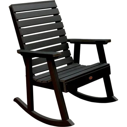 Centerline Dynamics Outdoor Seating Weatherly Outdoor Rocking Chair, Eco Friendly Synthetic Wood In Black