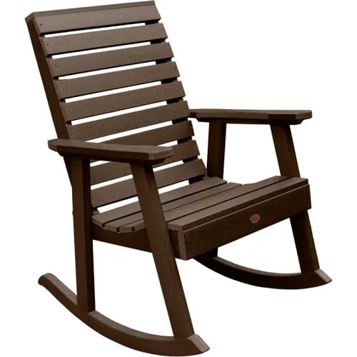 Centerline Dynamics Outdoor Seating Weatherly Outdoor Rocking Chair, Eco Friendly Synthetic Wood In Weathered Acorn Color