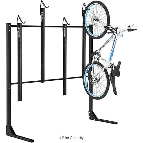 Centerline Dynamics Outdoor Structures & Storage Indoor Vertical Bike Rack, 4 Bike Capacity, Black