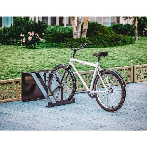 Centerline Dynamics Outdoor Structures & Storage Pasadena Bicycle Parking Rack, Surface Mount, 2 Bike Capacity, Black