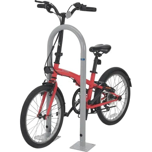 Centerline Dynamics Outdoor Structures & Storage U-Rack Bike Rack, 2-Bike Capacity, Flange Mount, Gray