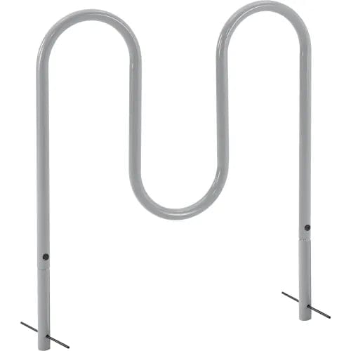 Centerline Dynamics Outdoor Structures & Storage Wave Bike Rack, 5-Bike Capacity, Below Ground Mount, Gray