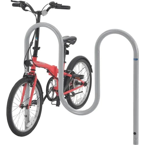 Centerline Dynamics Outdoor Structures & Storage Wave Bike Rack, 5-Bike Capacity, Below Ground Mount, Gray