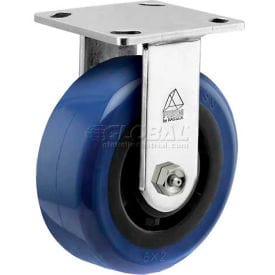 Centerline Dynamics Plate Casters Bassick® Prism Stainless Steel Rigid Caster - Eagle Urethane - 6" Dia.