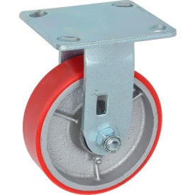 Centerline Dynamics Plate Casters Global Industrial™ Heavy Duty Rigid Plate Caster 5" Polyurethane Wheel 500 Lb. Capacity