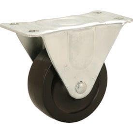 Centerline Dynamics Plate Casters Global Industrial™ Light Duty Rigid Plate Caster 3" Rubber Wheel 150 Lb. Capacity