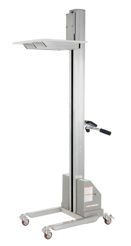 Centerline Dynamics Portable Load Lifters Vestil Aluminum Quick Lift DC Powered 72 In. Raised Height 125 Lb. Capacity