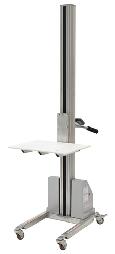 Centerline Dynamics Portable Load Lifters Vestil Aluminum Quick Lift DC Powered Lift 57 In. Raised Height 175 Lb. Capacity