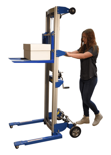 Centerline Dynamics Portable Load Lifters Vestil Aluminum/Steel Adjustable Straddle Manual Hand Winch Lift Trucks 350 Lb. Capacity