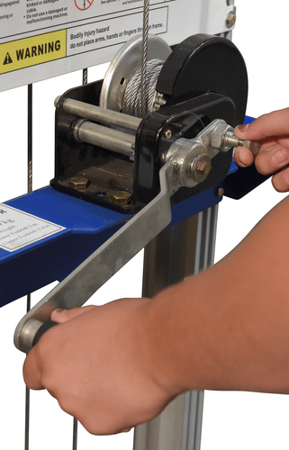 Centerline Dynamics Portable Load Lifters Vestil Aluminum/Steel Adjustable Straddle Manual Hand Winch Lift Trucks 350 Lb. Capacity