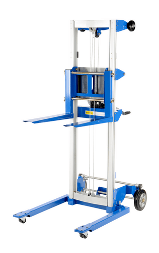 Centerline Dynamics Portable Load Lifters Vestil Aluminum/Steel Adjustable Straddle Manual Hand Winch Lift Trucks 400 Lb. Capacity