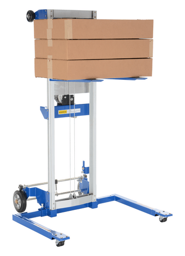 Centerline Dynamics Portable Load Lifters Vestil Aluminum/Steel Adjustable Straddle Manual Hand Winch Lift Trucks 500 Lb. Capacity