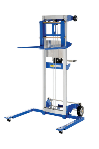 Centerline Dynamics Portable Load Lifters Vestil Aluminum/Steel Adjustable Straddle Manual Hand Winch Lift Trucks 500 Lb. Capacity