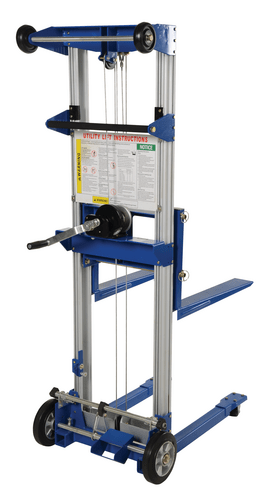 Centerline Dynamics Portable Load Lifters Vestil Aluminum/Steel Fixed Straddle Manual Hand Winch Lift Trucks 400 Lb. Capacity