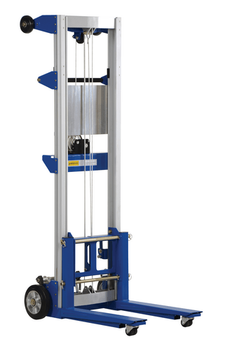Centerline Dynamics Portable Load Lifters Vestil Aluminum/Steel Fixed Straddle Manual Hand Winch Lift Trucks 400 Lb. Capacity